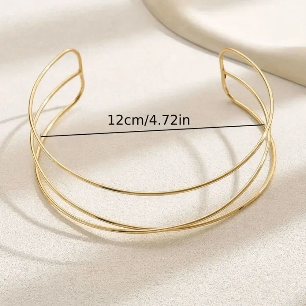 Triple Layer Gold Boho Choker Necklace